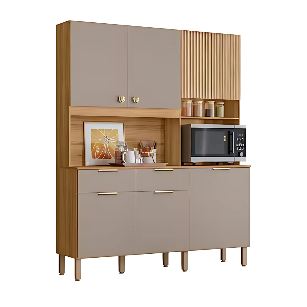 Cozinha Nicioli Tropical - Freijo/Fendy/Ripado Freijo Pta Fechada