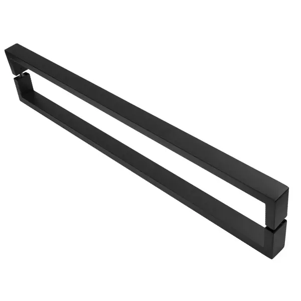 Puxador U Inox H Chap. 40x10 80cm 2427 em Aco Inox Pintado Preto PXHC2P