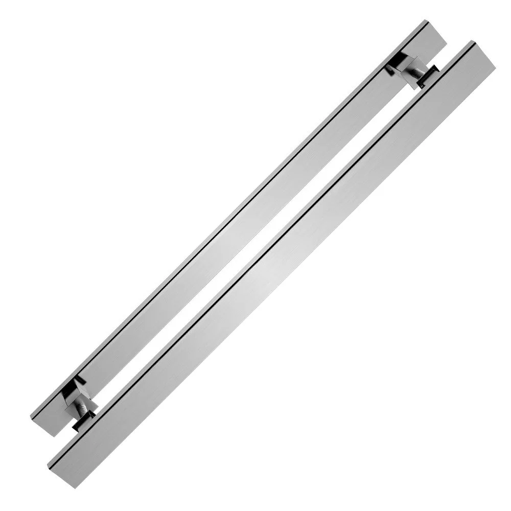 Puxador U Inox H Chap. 40x10 80cm em Aco Inox Pintado Branco PXHC2B