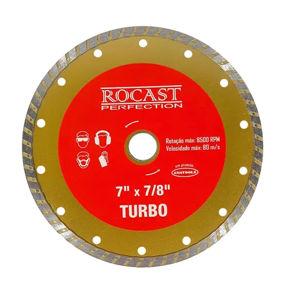 Disco Diamantado Rocast para Esmerilhadeira 7 x 7/8 Turbo