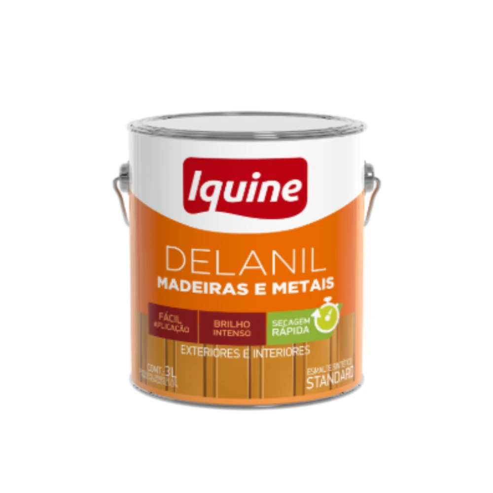 Tinta Esmalte Iquine Delanil 3,6L Cinza Escuro