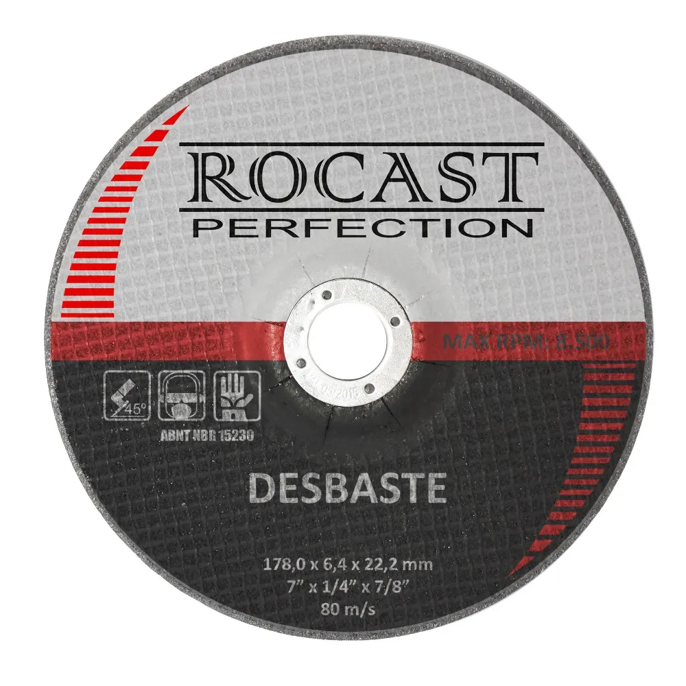 Disco de Desbaste Rocast 4.1/2 x 1/4 x 7/8 Desb.