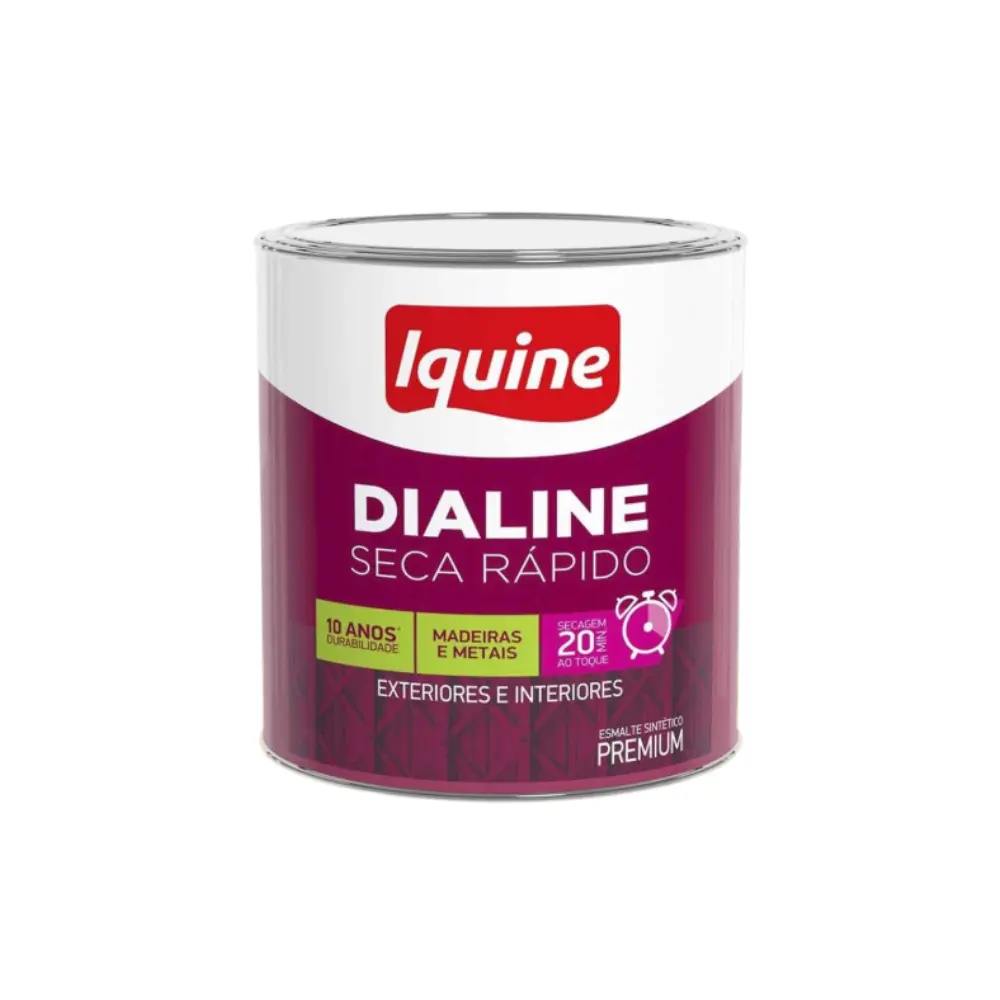 Tinta Esmalte Iquine Dialine Amarelo 225ml Secagem Rápida