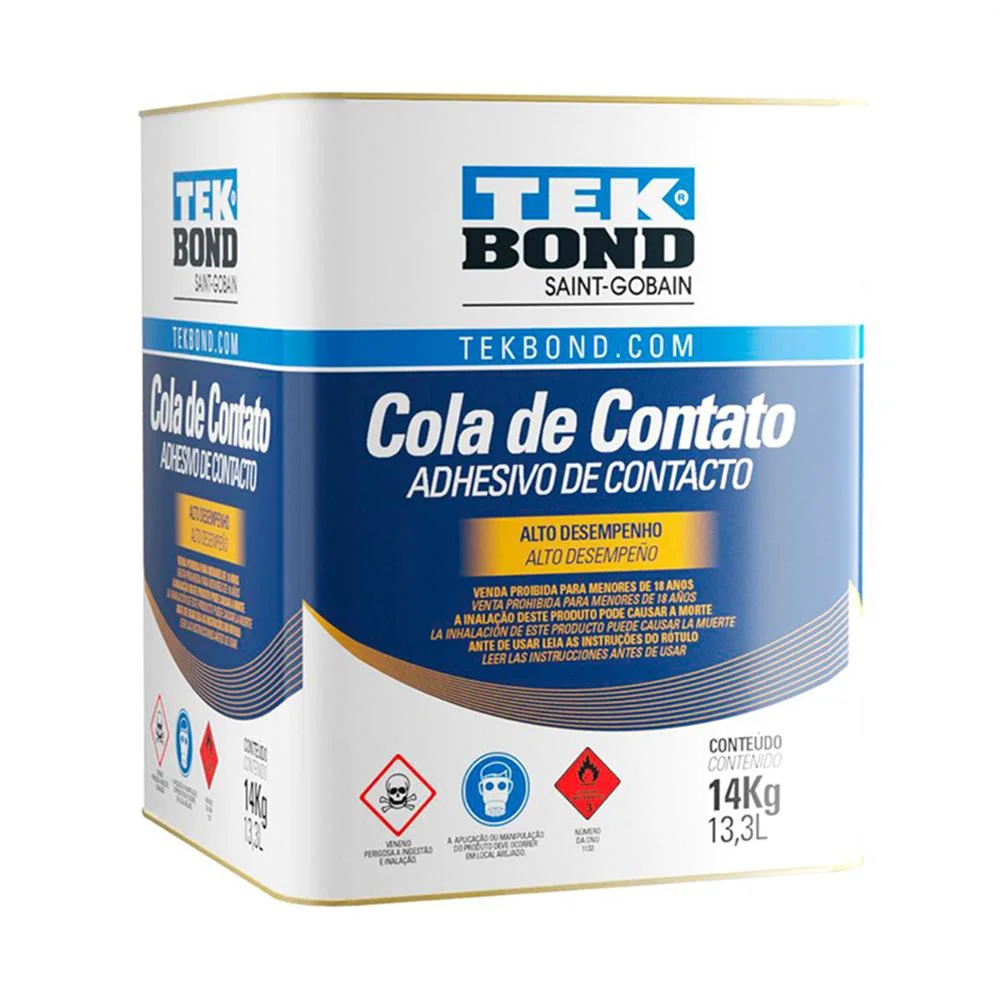 Cola de Contato TEK Tradicional com Toluol 14kg (16L)