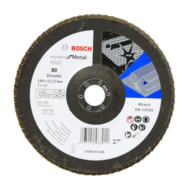 Disco Flap Bosch Eco for Inox/Metal 180mm G80 - 2608619294-000