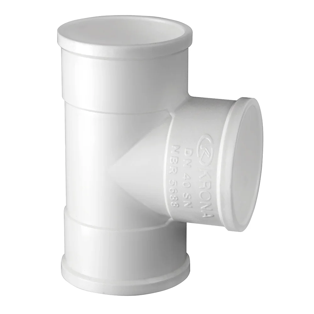 Tê Krona Esgoto 90º 40mm Branco