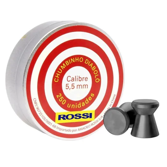 Chumbinho Rossi Diabolo 5,5mm - 250 Unidades