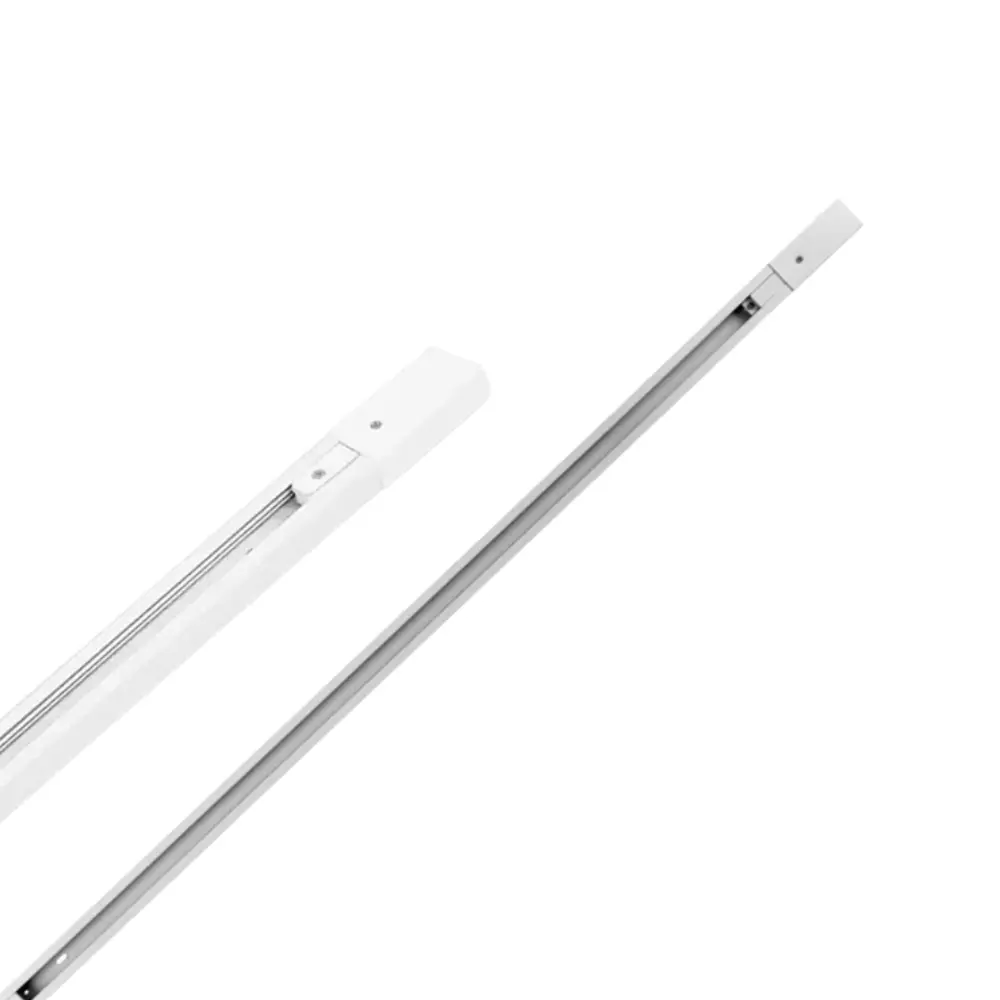 Trilho A Light Eletrificado P/ Spot em PVC Branco 1mt