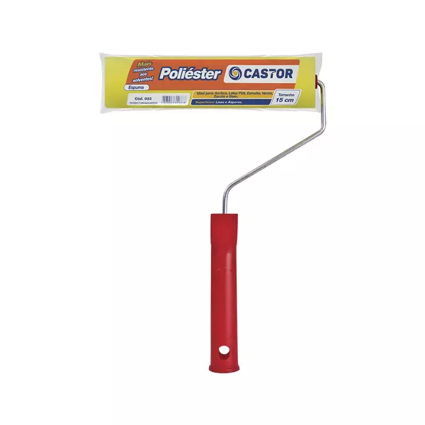 Rolo de Espuma Poliester 15cm com Cabo Castor 033