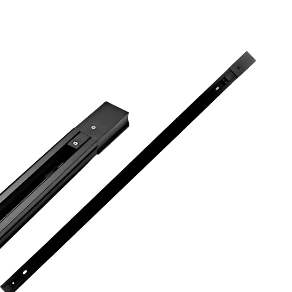 Trilho A Light Eletrificado P/ Spot PVC Preto 1Mt 809