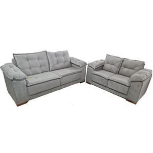 Sofa JW Napoles 2/3 Lugares em Veludo Castor T04