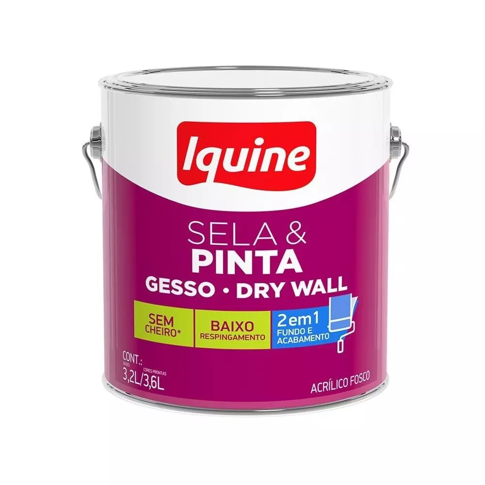 Tinta Iquine Sela & Pinta Gesso Branco Neve 3,6L