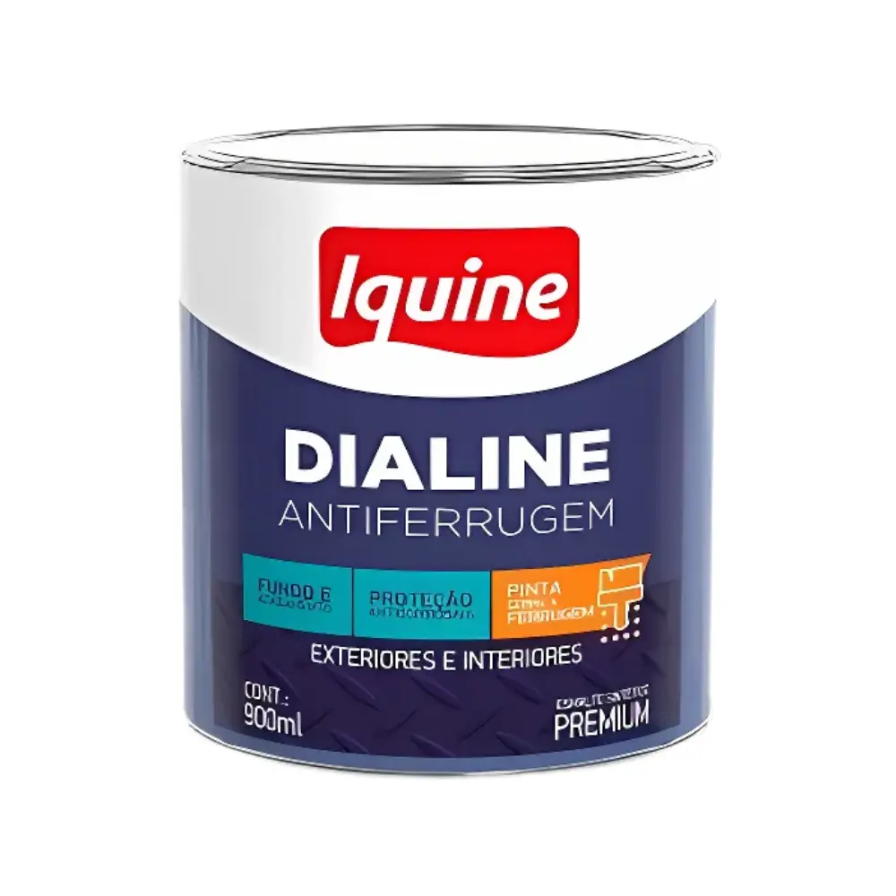 Tinta Esm Iquine Dialine Antiferrugem Azul Del Rey 900ml