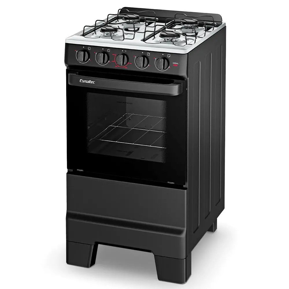 Fogao Esmaltec Ideal Pop F4ISP 4Bc 4120 Preto