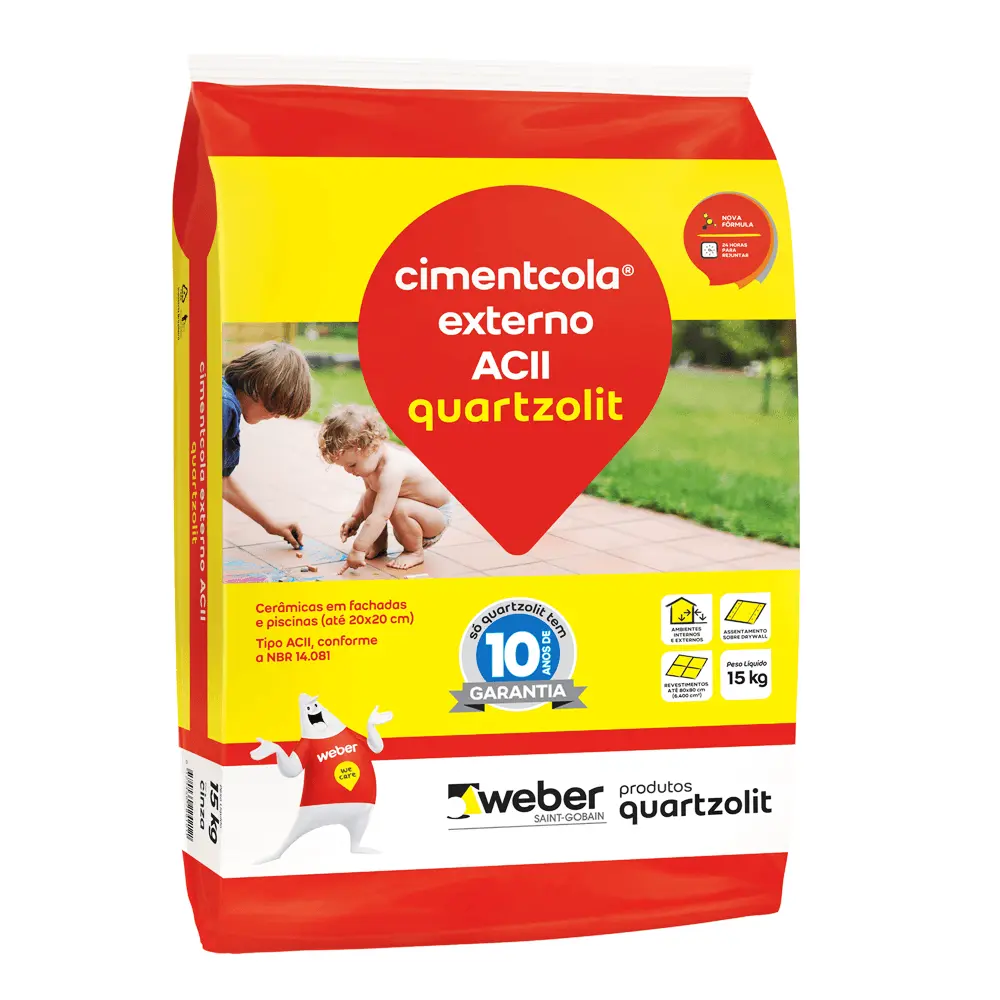 Argamassa Quartzolit Cimentcola Externo AC2 15kg