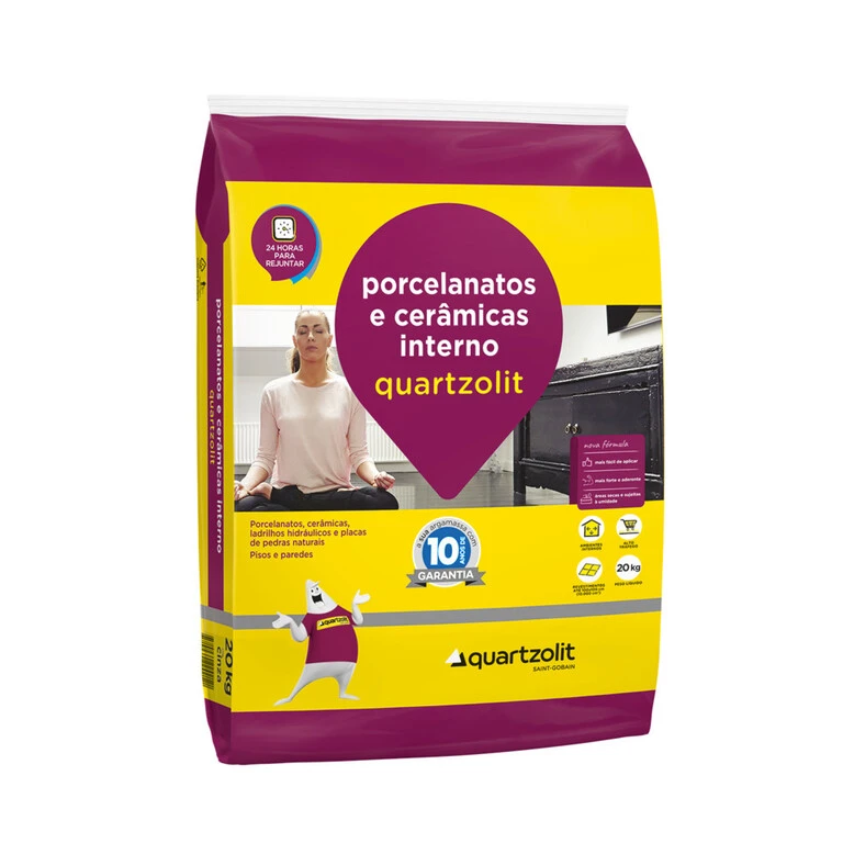 Argamassa Quartzolit Porcelanato Interno 15kg