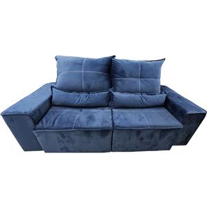 Sofa Topazio TE-232 2 Lugares Retratil Azul Marinho Veludo
