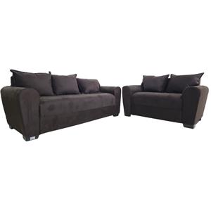 Sofa Finezzi Fortaleza 3x2 Tec Joli Chocolate/Marrom