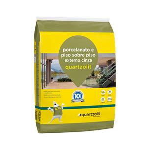 Argamassa Quartzolit Porcelanato E Piso Sobre Piso Externo Cinza 15kg