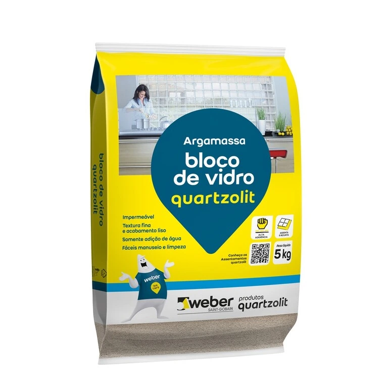 Argamassa Quartzolit para Bloco de Vidro 5kg