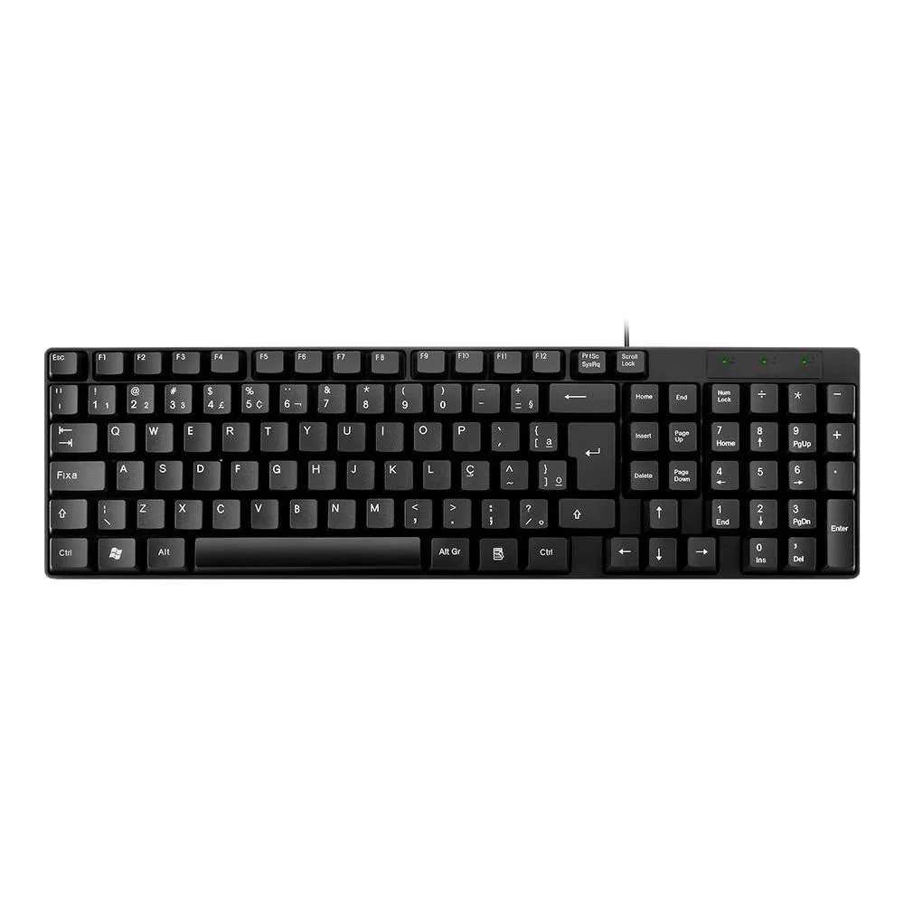 Teclado com Fio TF100 120cm Sem Logo Pto