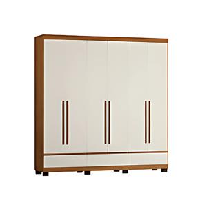 Roupeiro Topazio Joas 6 Pt C/Esp Interno Cinan/Off White