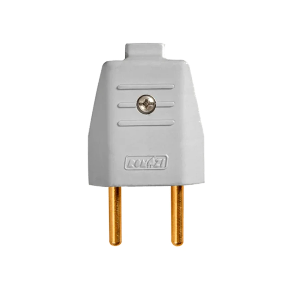 Plugue Romazi Macho 2P 10A Cinza 6004