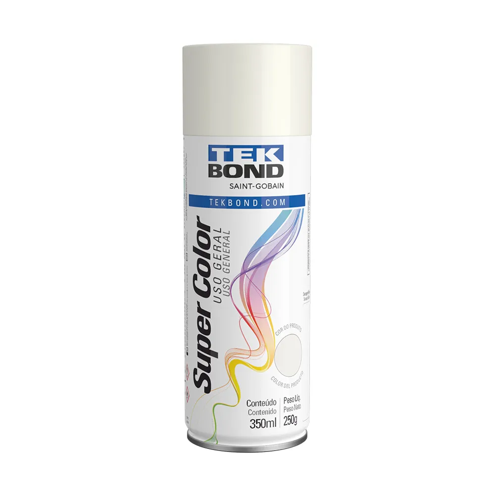 Spray Branco Brilhante 250g Uso Geral Tekbond